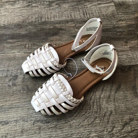 Justice Other - Justice woven shoes white sandals new